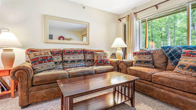 view of carpeted living room