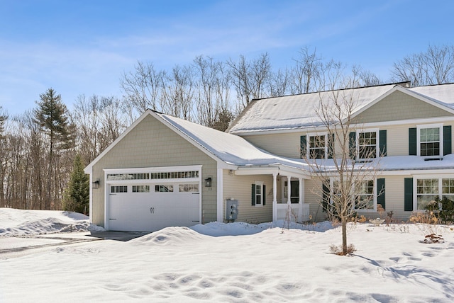 traditional home with a garage