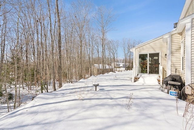 view of snowy yard