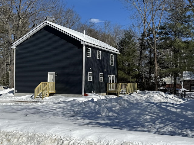 view of snowy exterior