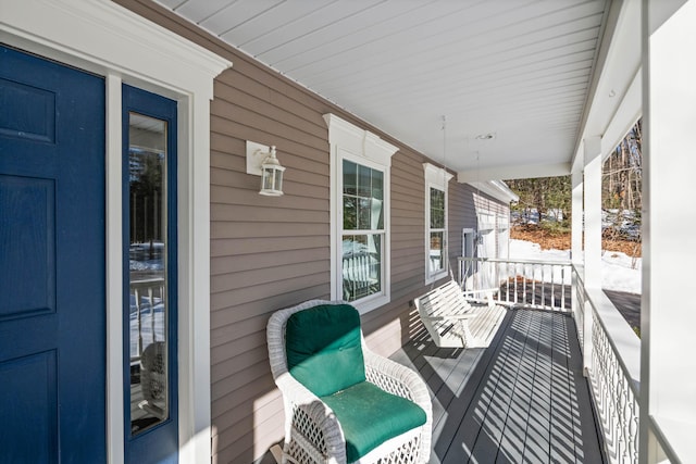 wooden deck with a porch