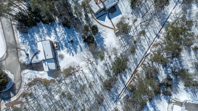 view of snowy aerial view