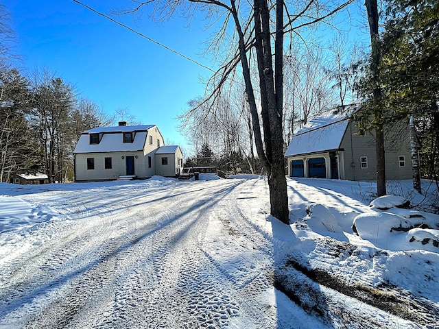 exterior space featuring a garage