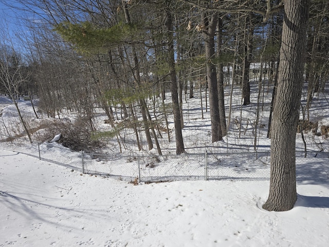 view of snowy view