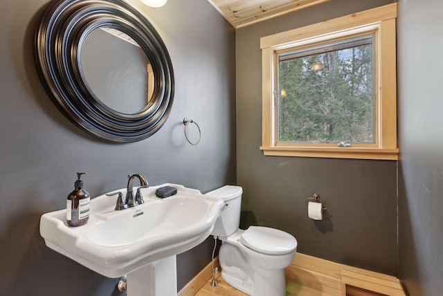 bathroom with a sink and toilet