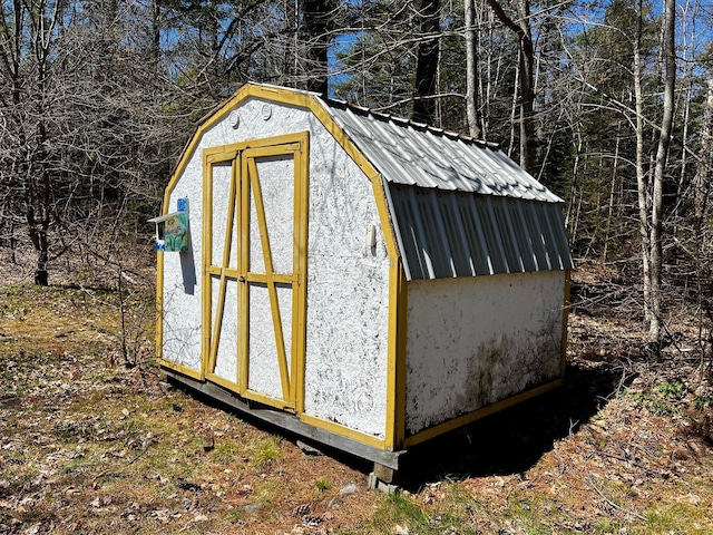 view of shed