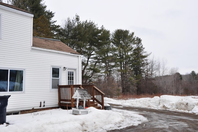 exterior space featuring a deck