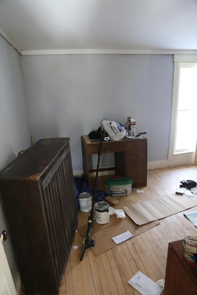 interior space featuring light wood-type flooring