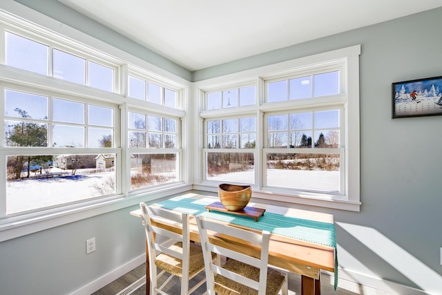 view of sunroom