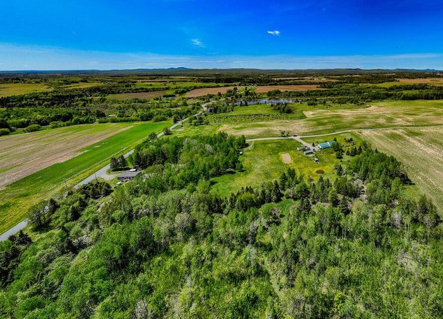 bird's eye view featuring a rural view