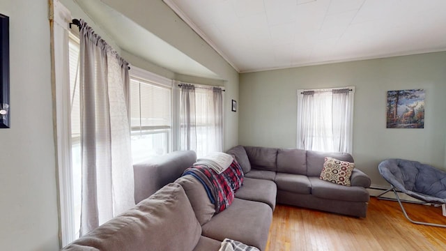 living room with light wood finished floors