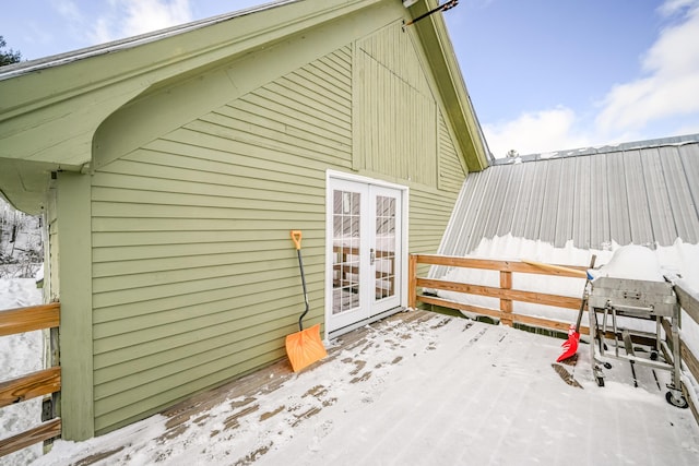 exterior space with french doors