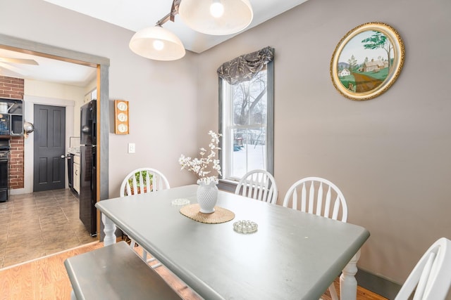 dining room featuring light wood-style floors