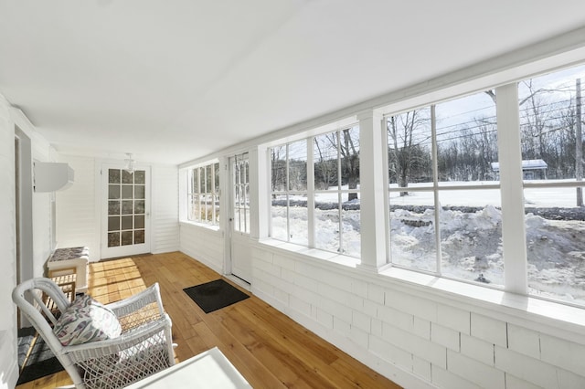 view of sunroom