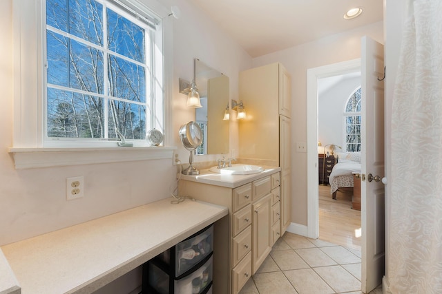 23 Sunny Acres Ln, Boothbay, ME 04537 - ensuite bathroom with tile patterned flooring and vanity