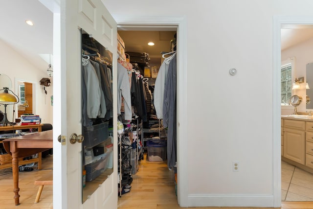 23 Sunny Acres Ln, Boothbay, ME 04537 - spacious closet with a sink and light wood-style floors