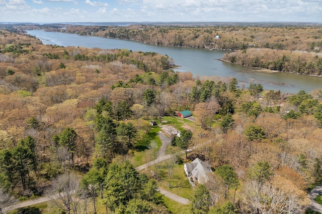 23 Sunny Acres Ln, Boothbay, ME 04537 - view of property location with a nearby body of water and a heavily wooded area