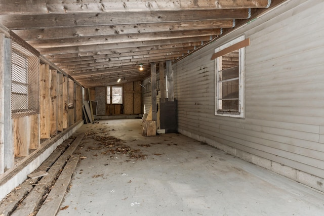 miscellaneous room with vaulted ceiling