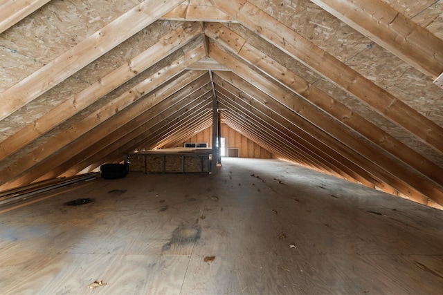 view of attic