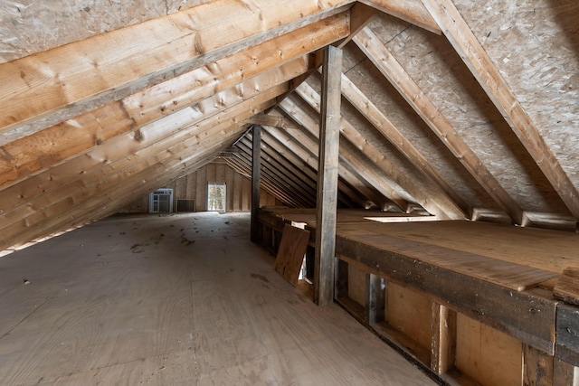 view of attic