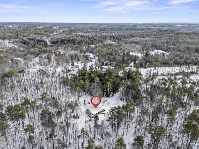 view of snowy aerial view