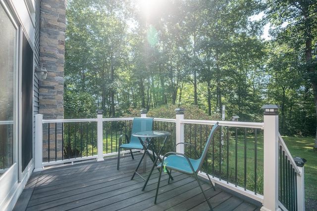 view of wooden terrace