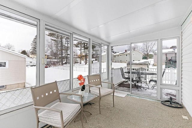 view of sunroom