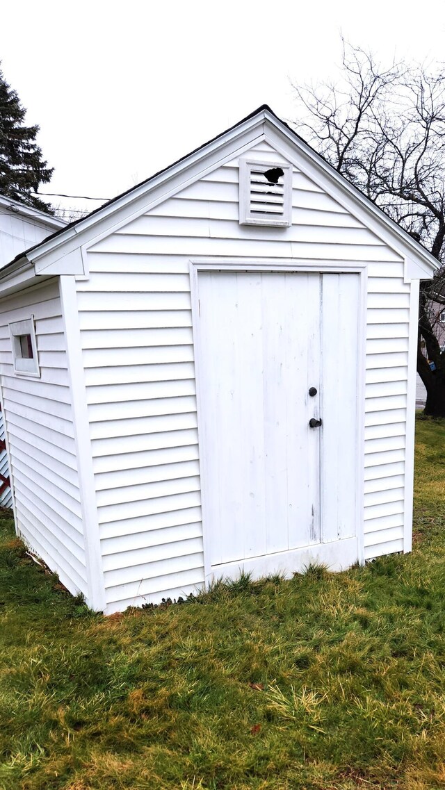 view of shed