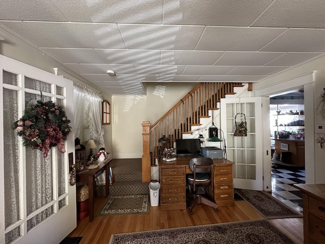 office featuring wood finished floors