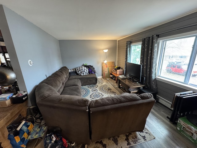 3 Jack St, Winslow, ME 04901 - living room with baseboard heating and wood finished floors