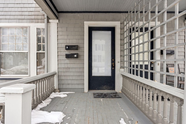 view of doorway to property