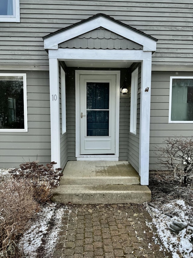 view of doorway to property