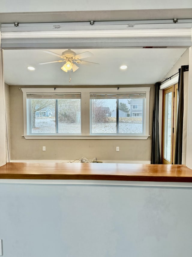 kitchen with recessed lighting