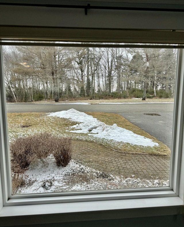 view of snowy yard