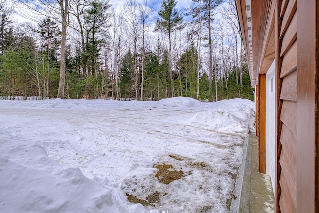 view of snowy yard