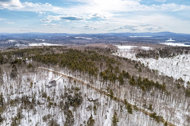 aerial view featuring a mountain view