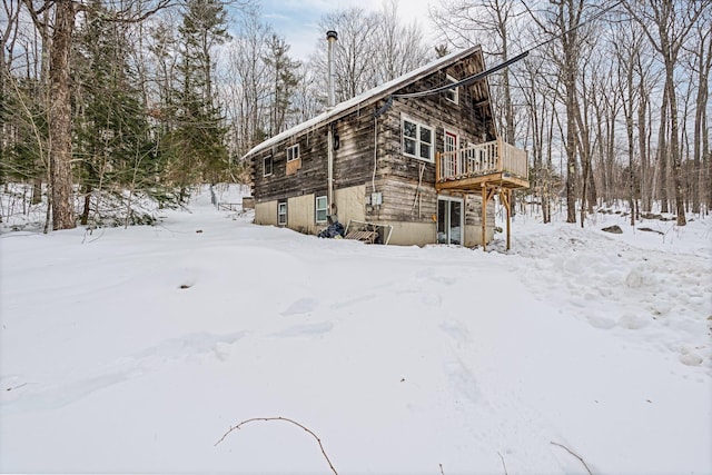 exterior space with a wooden deck