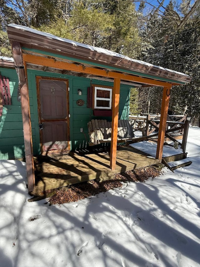 view of patio / terrace with an outdoor structure