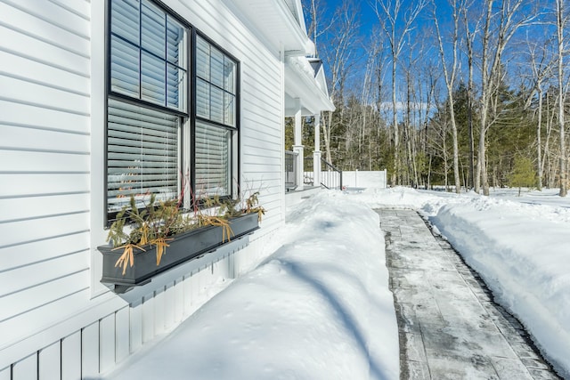 view of snowy yard