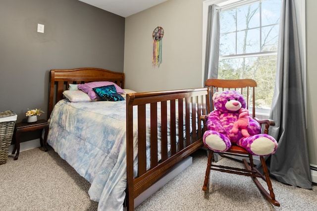 view of carpeted bedroom