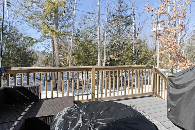 view of wooden deck