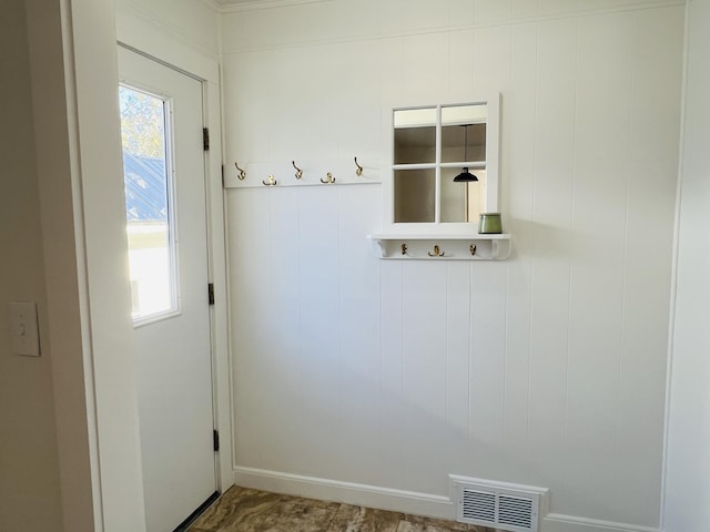 mudroom with visible vents