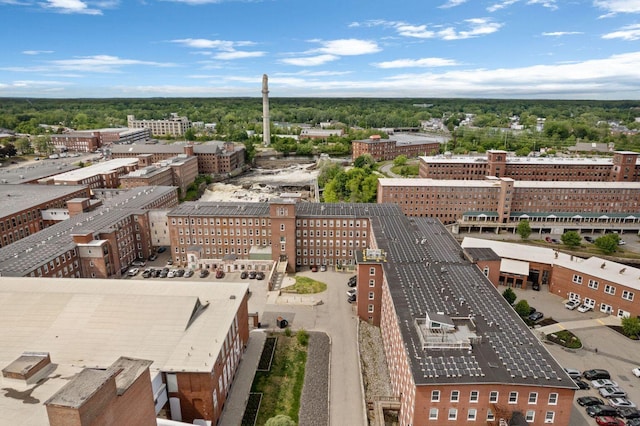 aerial view with a city view