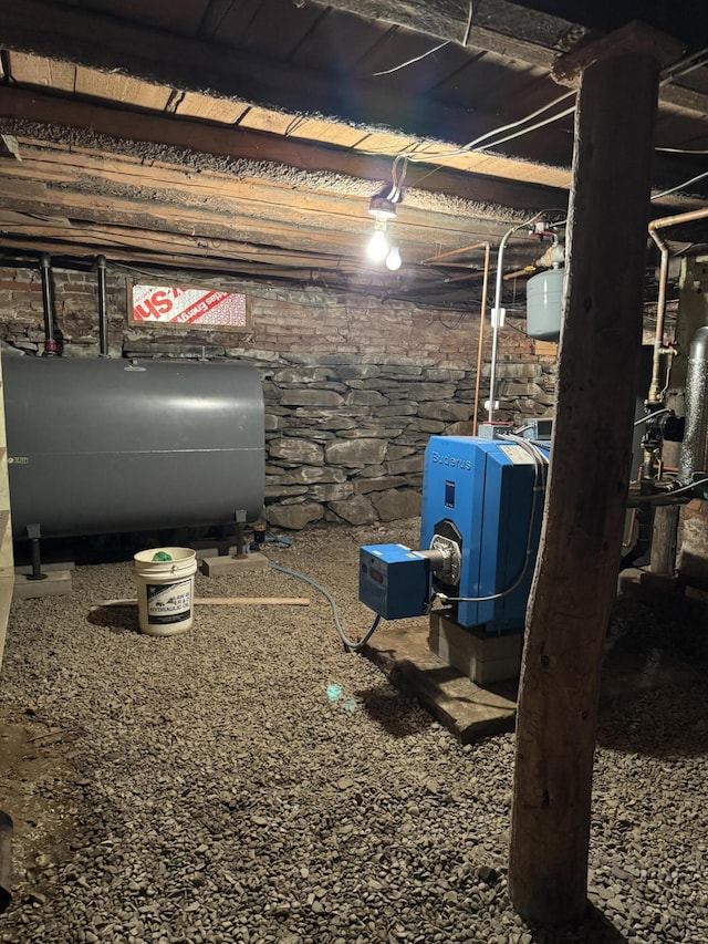 143 Main St, Sangerville, ME 04479 - basement view of oil tank