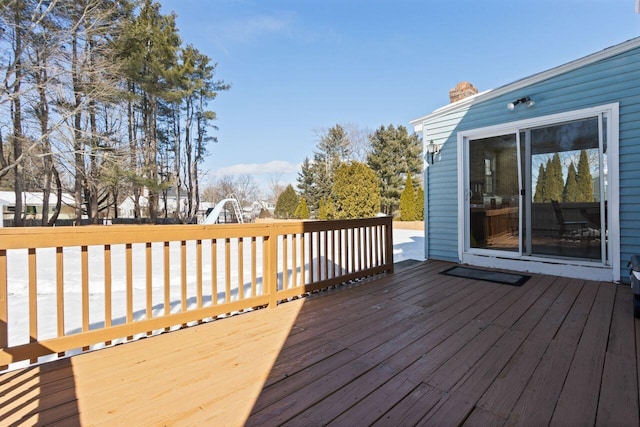 view of wooden deck