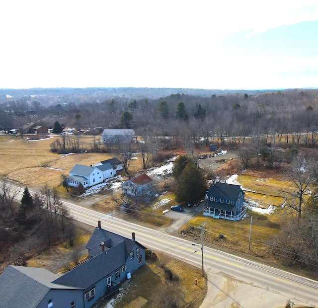 aerial view with a residential view