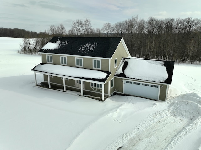 view of front of home featuring a garage