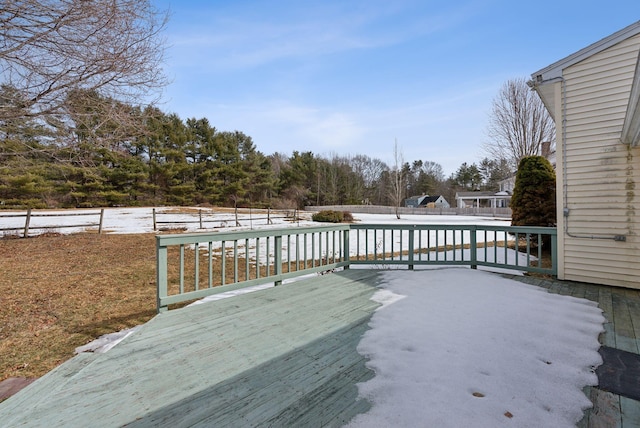 deck with a patio area and fence