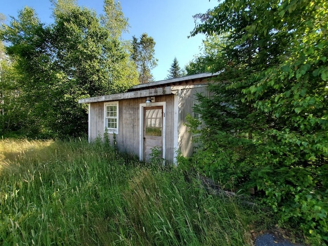 view of shed