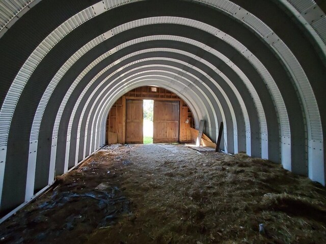 misc room with vaulted ceiling